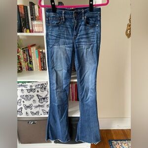 American Eagle Hi-Rise Slim Long Flare Jeans